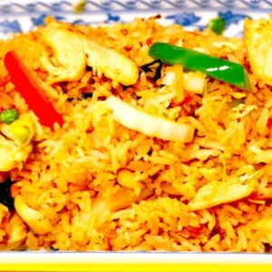 Wok gebratener Reis Poulet