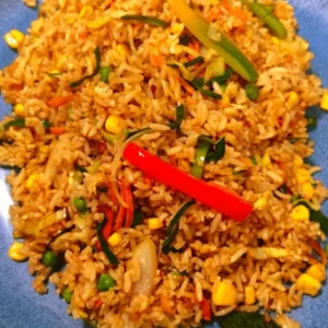 Wok gebratener Reis Vegetarisch